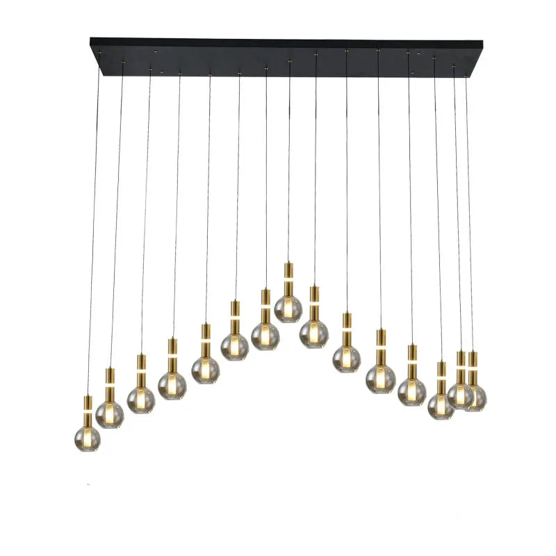 15 Heads Modern Dinning Smokey Gray Chandelier