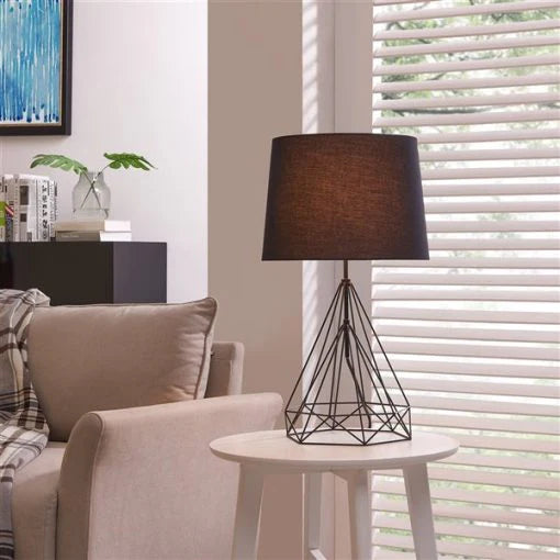 Black Geometric Table Lamp