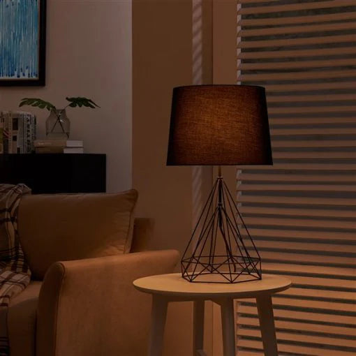 Black Geometric Table Lamp