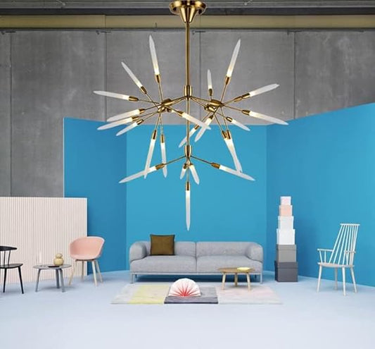 Modern Metal Branch Chandelier