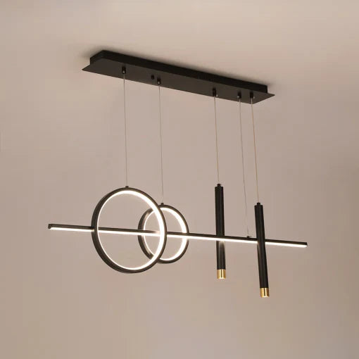 Modern Black Minimalist Chandelier