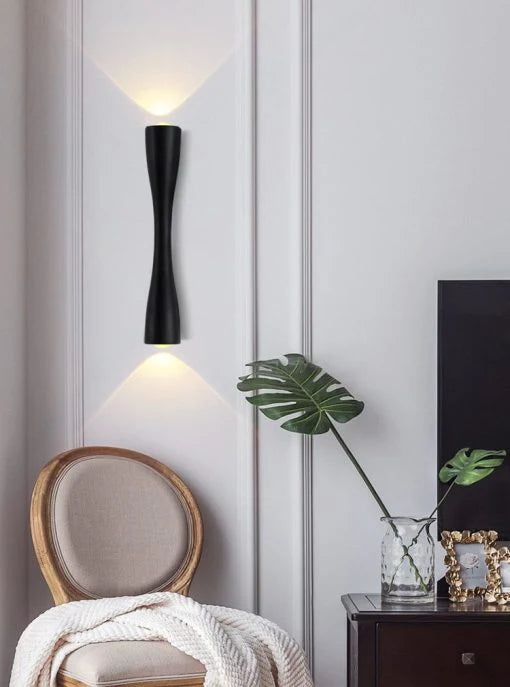 Modern Black updown Wall Light