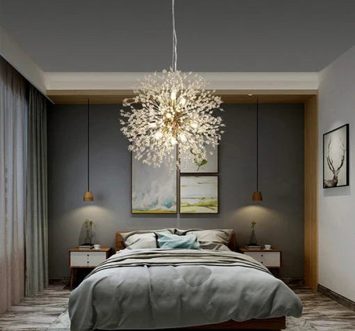 Dandelion Gold Crystal Chandelier