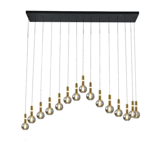 15 Heads Modern Dinning Smokey Gray Chandelier