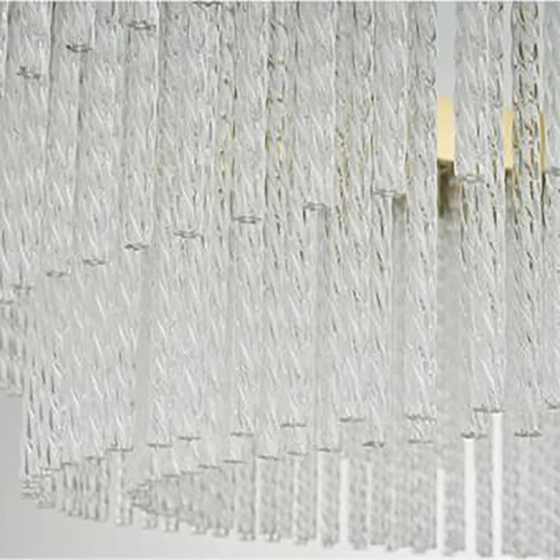 Modern Crytsal Strips Rectangular Chandelier