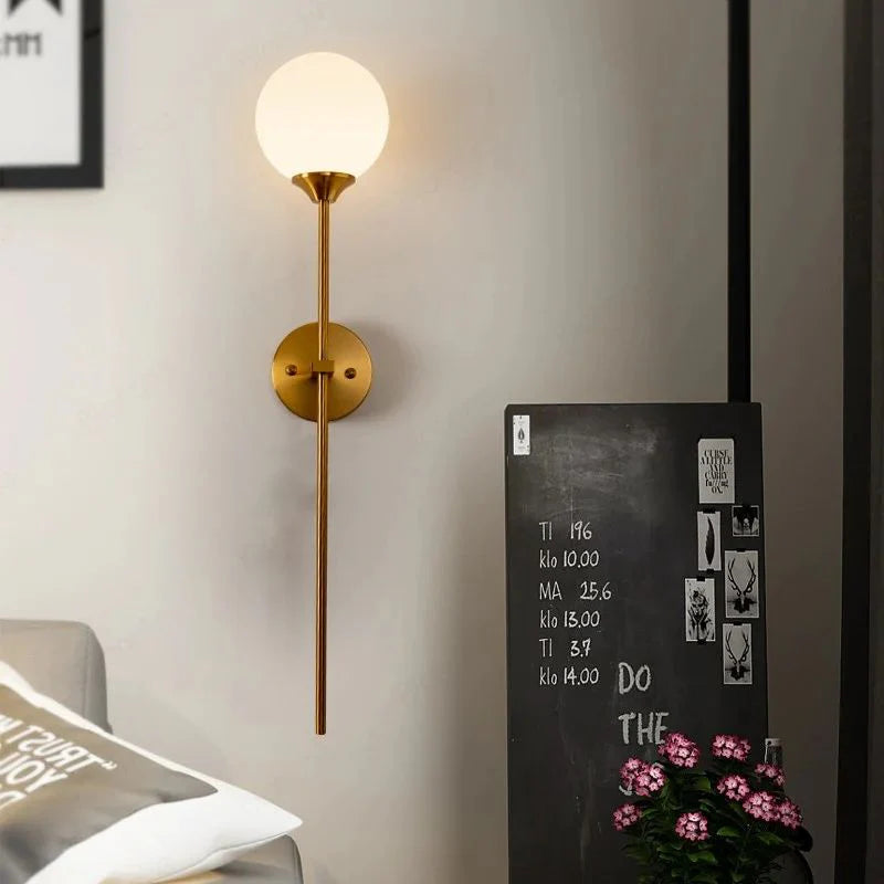 Modern Nordic Golden Long Arm Wall Mounted Lamp