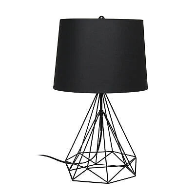 Black Geometric Table Lamp
