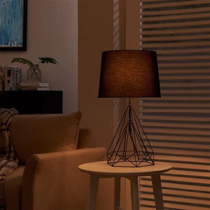 Black Geometric Table Lamp