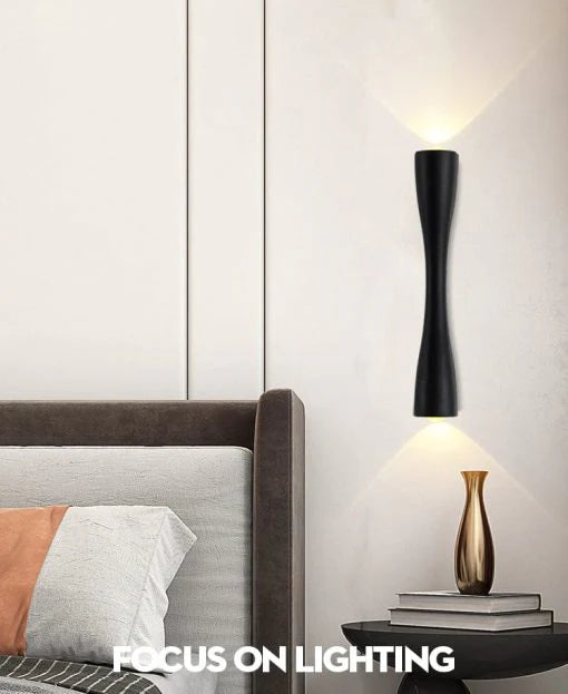 Modern Black updown Wall Light
