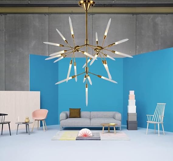 Modern Metal Branch Chandelier