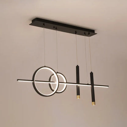 Modern Black Minimalist Chandelier