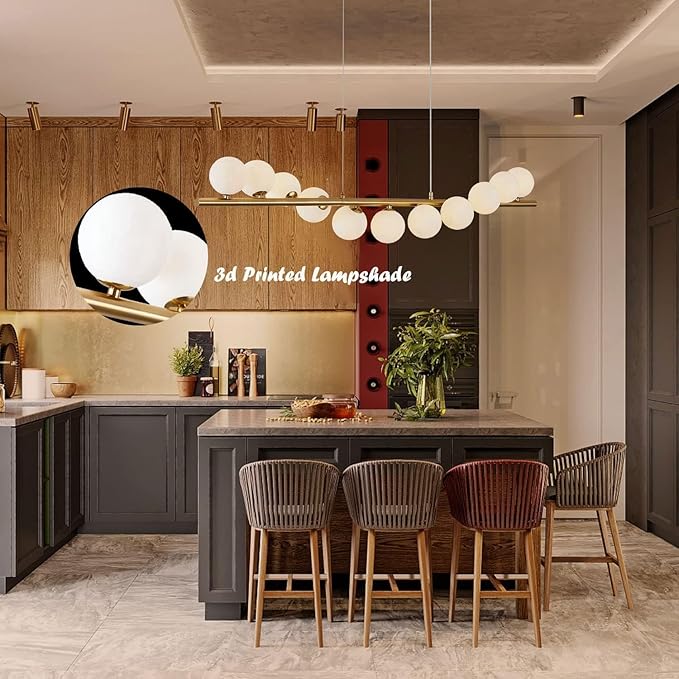 Long Globe Cluster Ball Chandelier