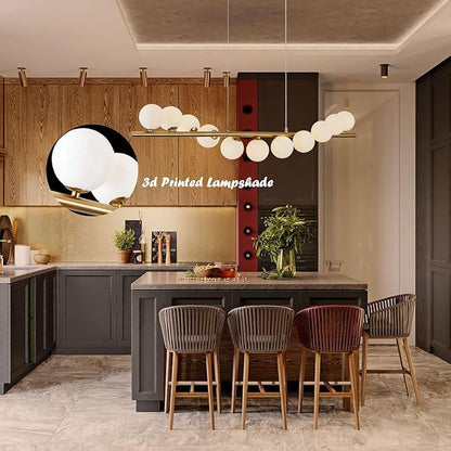 Long Globe Cluster Ball Chandelier