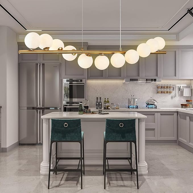 Long Globe Cluster Ball Chandelier