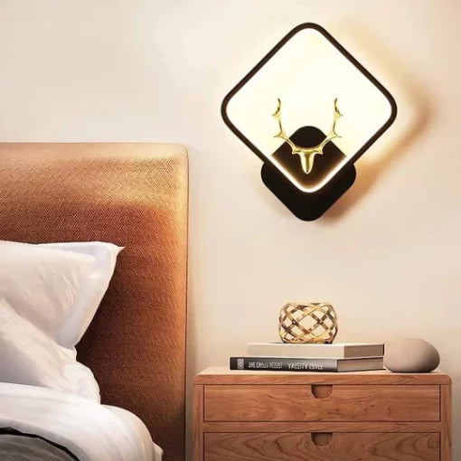 Deer Head Wall Light