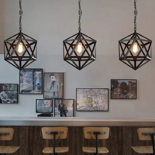 Hexagon Geometric Hanging Lamp