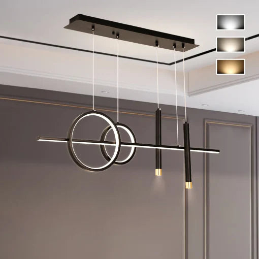 Modern Black Minimalist Chandelier