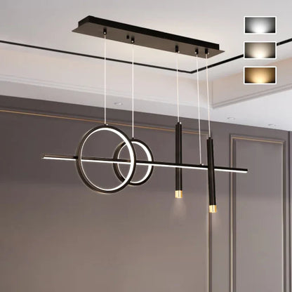 Modern Black Minimalist Chandelier
