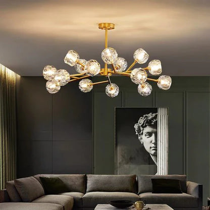 Modern Contemporary Nordic Lights Crystal Sputnik Chandelier