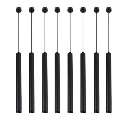 Modern Pendant Lights Long Tube Black