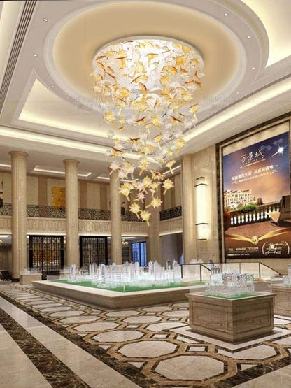 Maple Leaf Crystal Chandelier