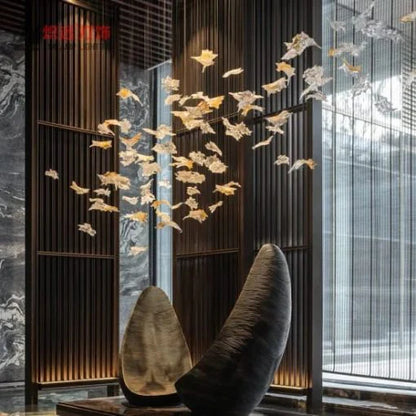 Maple Leaf Crystal Chandelier