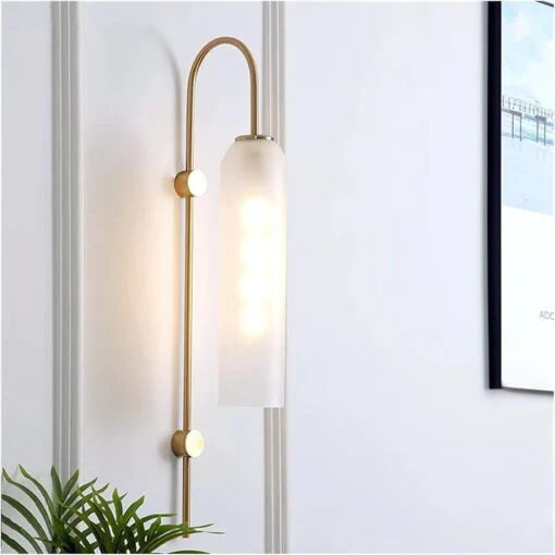 Modern White Glass Wall Light