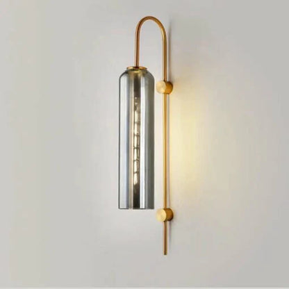 Modern Smoke Grey Glass Wall Light
