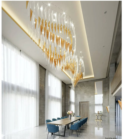 Modern Glass Custom Chandelier