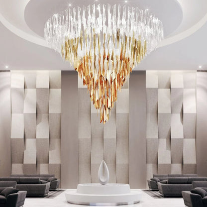 Modern Glass Custom Chandelier