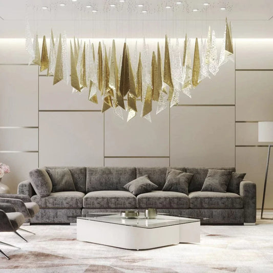 Modern Glass Custom Chandelier