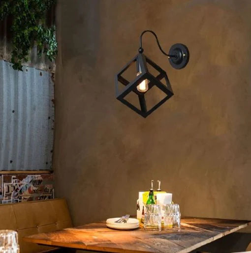 Geometric Cube Indoor Wall Light